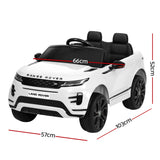 Kids Electric Ride On Car Land Rover Licensed Toy Cars Remote 12V Battery White - Side View
