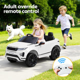 Kids Electric Ride On Car Land Rover Licensed Toy Cars Remote 12V Battery White