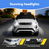 Kids Electric Ride On Car Land Rover Licensed Toy Cars Remote 12V Battery White