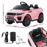 Rigo Kids Electric Ride On Car Range Rover-inspired Toy Cars Remote 12V Pink - Front View