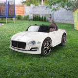 Kids Electric Ride On Car Bentley Licensed EXP12 Toy Cars Remote 12V White - Low Angle