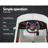 Kids Electric Ride On Car Bentley Licensed EXP12 Toy Cars Remote 12V White - Extra Image