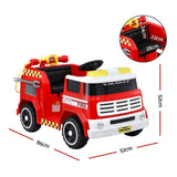 Rigo Kids Ride On Car Electric Fire Engine Fighting Truck with Water Gun Music - Front View