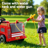 Rigo Kids Ride On Car Electric Fire Engine Fighting Truck with Water Gun Music - 45-Degree Angle
