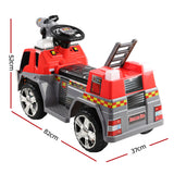 Rigo Kids Electric Ride On Car Fire Engine Fighting Truck Toy Cars 6V Red - Side View