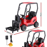 Rigo Kids Electric Ride On Car Forklift Loader Toys Cars Horn Remote 12V Red - Front View