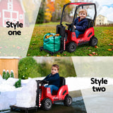 Rigo Kids Electric Ride On Car Forklift Loader Toys Cars Horn Remote 12V Red - Rear View