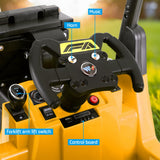 Rigo Kids Electric Ride On Car Forklift Loader Toys Cars Horn Remote 12V Yellow - 45-Degree Angle