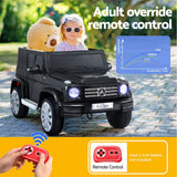 Kids Ride On Car Licensed Mercedes-Benz G500 Electric Toys Horn Remote 12V Black - Rear View