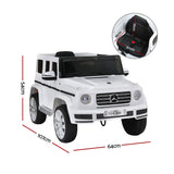Kids Ride On Car Licensed G500 Electric Toys Horn Remote 12V White - Front View