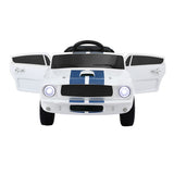 Kids Electric Ride On Car Licensed GT350 Outdoor Toys Cars Music Remote White - Top-Down View