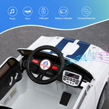 Kids Electric Ride On Car Licensed GT350 Outdoor Toys Cars Music Remote White - Rear View
