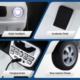 Kids Electric Ride On Car Licensed GT350 Outdoor Toys Cars Music Remote White - Low Angle