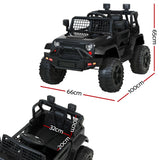 Rigo Kids Electric Ride On Car Jeep Toy Cars Remote 12V Black - Front View