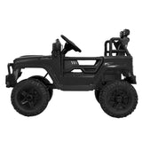 Rigo Kids Electric Ride On Car Jeep Toy Cars Remote 12V Black - Top-Down View