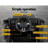 Rigo Kids Electric Ride On Car Jeep Toy Cars Remote 12V Black - Close-Up Angle