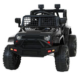 Rigo Kids Electric Ride On Car Jeep Toy Cars Remote 12V Black - Side View