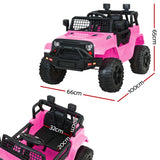 Rigo Kids Electric Ride On Car Jeep Toy Cars Remote 12V Pink - Front View