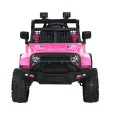 Rigo Kids Electric Ride On Car Jeep Toy Cars Remote 12V Pink - Side View
