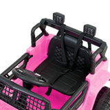 Rigo Kids Electric Ride On Car Jeep Toy Cars Remote 12V Pink - 45-Degree Angle