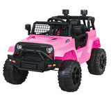 Rigo Kids Electric Ride On Car Jeep Toy Cars Remote 12V Pink - Close-Up Angle