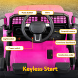 Rigo Kids Electric Ride On Car Jeep Toy Cars Remote 12V Pink - Rear View
