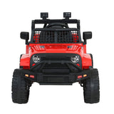 Rigo Kids Electric Ride On Car Jeep Toy Cars Remote 12V Red - Side View
