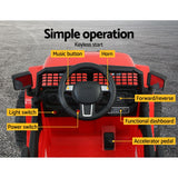 Rigo Kids Electric Ride On Car Jeep Toy Cars Remote 12V Red - Close-Up Angle