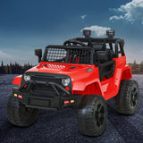 Rigo Kids Electric Ride On Car Jeep Toy Cars Remote 12V Red - Low Angle