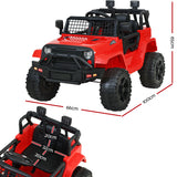 Rigo Kids Electric Ride On Car Jeep Toy Cars Remote 12V Red - Front View