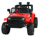 Rigo Kids Electric Ride On Car Jeep Toy Cars Remote 12V Red - Side View