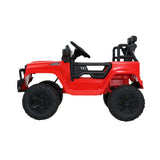 Rigo Kids Electric Ride On Car Jeep Toy Cars Remote 12V Red - Side View