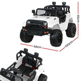 Rigo Kids Electric Ride On Car Jeep Toy Cars Remote 12V White - Front View