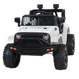 Rigo Kids Electric Ride On Car Jeep Toy Cars Remote 12V White - Side View