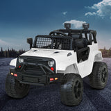 Rigo Kids Electric Ride On Car Jeep Toy Cars Remote 12V White - Low Angle