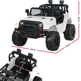 Rigo Kids Electric Ride On Car Jeep Toy Cars Remote 12V White - Front View