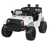 Rigo Kids Electric Ride On Car Jeep Toy Cars Remote 12V White - Close-Up Angle