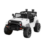 Rigo Kids Electric Ride On Car Jeep Toy Cars Remote 12V White - Close-Up Angle