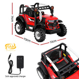 Rigo Kids Electric Ride On Car Off Road Jeep Remote 12V Red - Front View