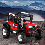 Rigo Kids Electric Ride On Car Off Road Jeep Remote 12V Red - Close-Up Angle