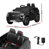 Kids Ride On Car Licensed Chevrolet Tahoe Electric Toys Horn Remote 12V Black - Front View