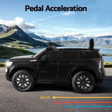 Kids Ride On Car Licensed Chevrolet Tahoe Electric Toys Horn Remote 12V Black - 45-Degree Angle