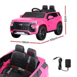Kids Ride On Car Licensed Chevrolet Tahoe Electric Toys Horn Remote 12V Pink - Front View