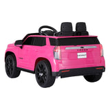 Kids Ride On Car Licensed Chevrolet Tahoe Electric Toys Horn Remote 12V Pink - Side View