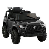 Kids Electric Ride On Car Toyota Tacoma Off Road Jeep Toy Cars Remote 12V Black - Top-Down View