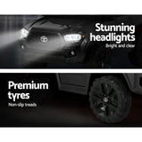 Kids Electric Ride On Car Toyota Tacoma Off Road Jeep Toy Cars Remote 12V Black - Rear View