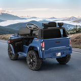 Kids Electric Ride On Car Toyota Tacoma Off Road Jeep Toy Cars Remote 12V Blue - Top-Down View