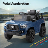 Kids Electric Ride On Car Toyota Tacoma Off Road Jeep Toy Cars Remote 12V Blue - Rear View
