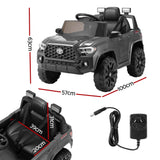 Kids Electric Ride On Car Toyota Tacoma Off Road Jeep Toy Cars Remote 12V Grey - Front View