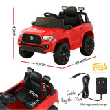 Kids Electric Ride On Car Toyota Tacoma Off Road Jeep Toy Cars Remote 12V Red - Front View